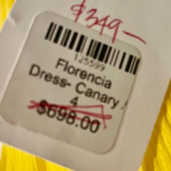 NWT VERONICA BEARD Florencia YELLOW Crinkle Silk EVENING DRESS MOB PROM 4 $698! - Picture 12 of 12